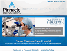 Tablet Screenshot of pinnaclespecialtyhospital.com